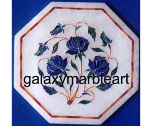 marble inlay work tile oct  5" TP-510  